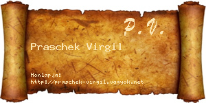 Praschek Virgil névjegykártya
